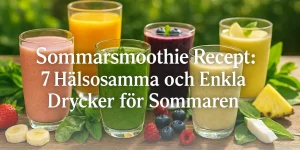 Varierade sommarsmoothie recept - 7 hälsosamma och enkla drycker i olika färger med färska ingredienser