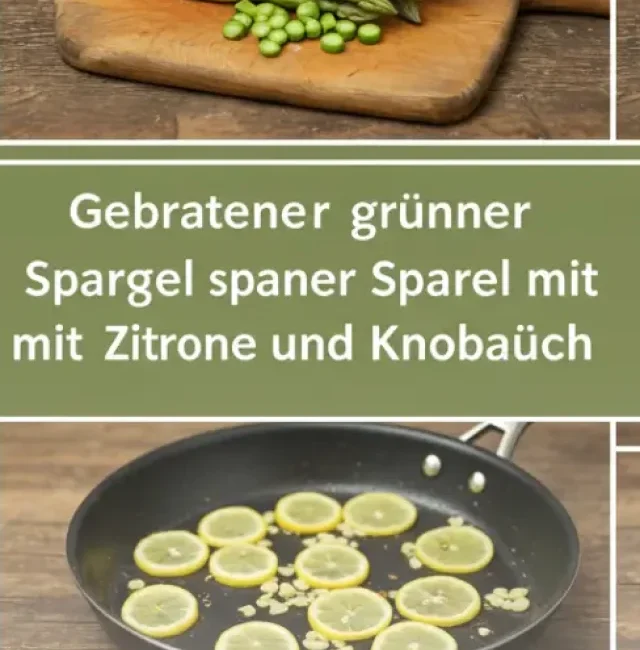 gebratener grüner Spargel mit Zitrone und Knoblauch - spargelsalat rezept klassisch