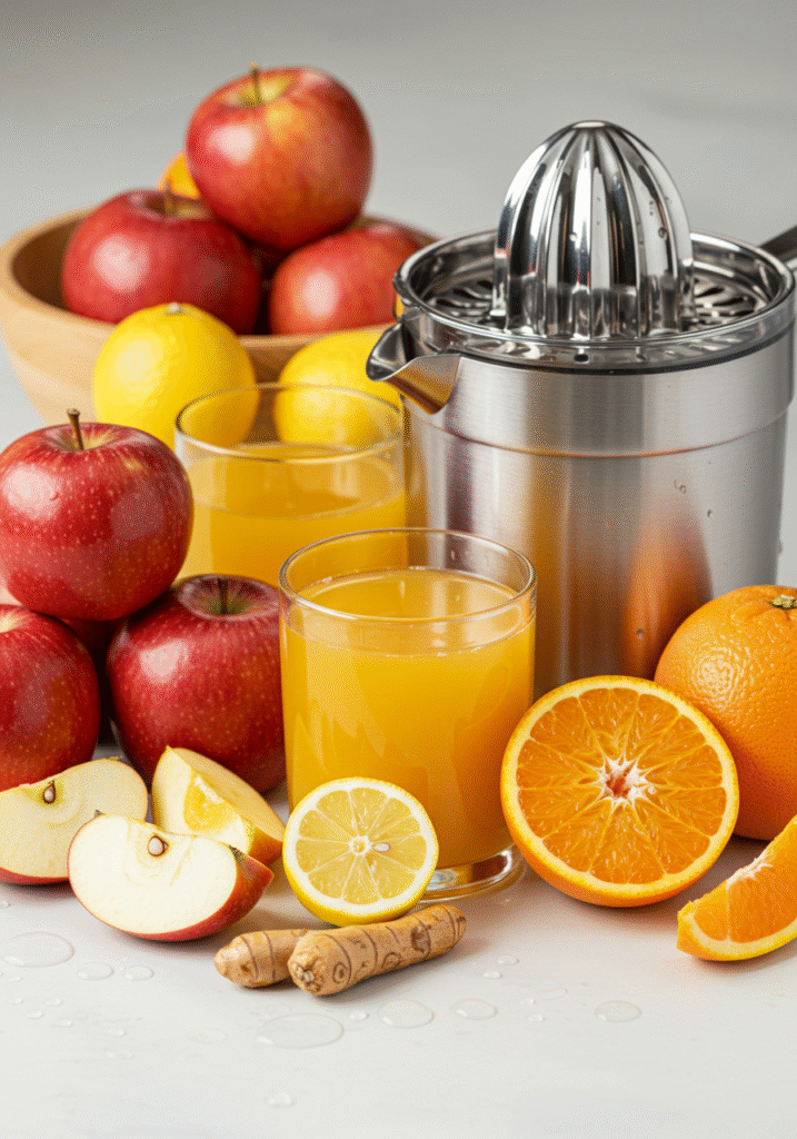 Classic Apple & Citrus Juices – Refreshing Trio
